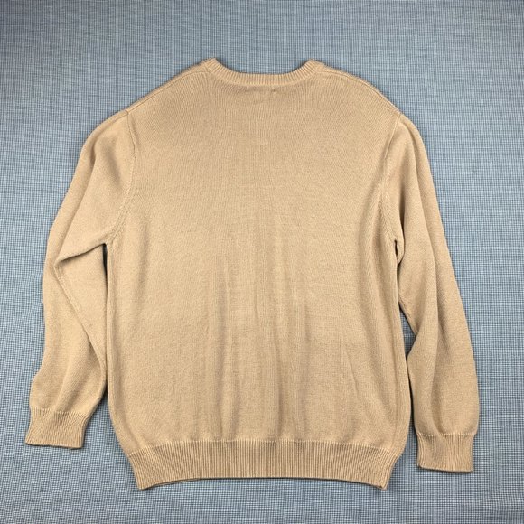 Men's XL BEIGE Pullover / Extra Large Beige Sweater / Early 2000's Sweater / - Picture 5 of 5